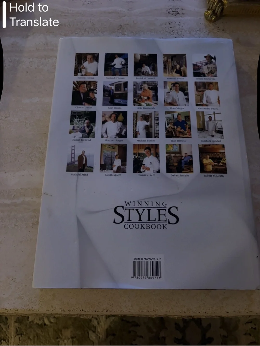 Winning Styles Cookbook — Recipes from 2004 James Beard Award Winners hardback